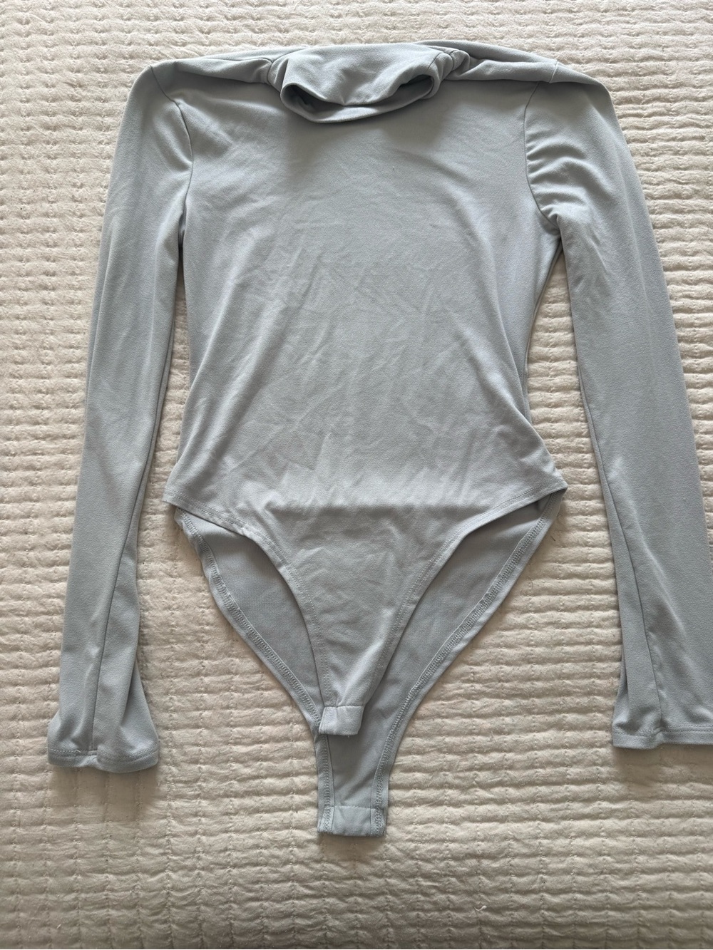 Zenana Outfitters Light Gray Long-Sleeve Bodysuit